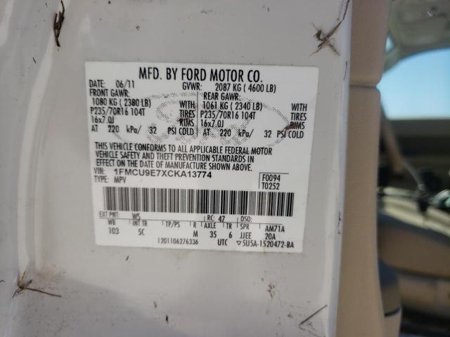 Photo 10 from auction – 2012 FORD ESCAPE LIM with VIN 1FMCU9E7XCKA13774