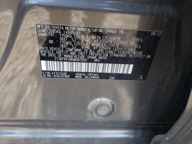 Photo 10 from auction – 2013 TOYOTA RAV4 LIMIT with VIN 2T3DFREV8DW087950