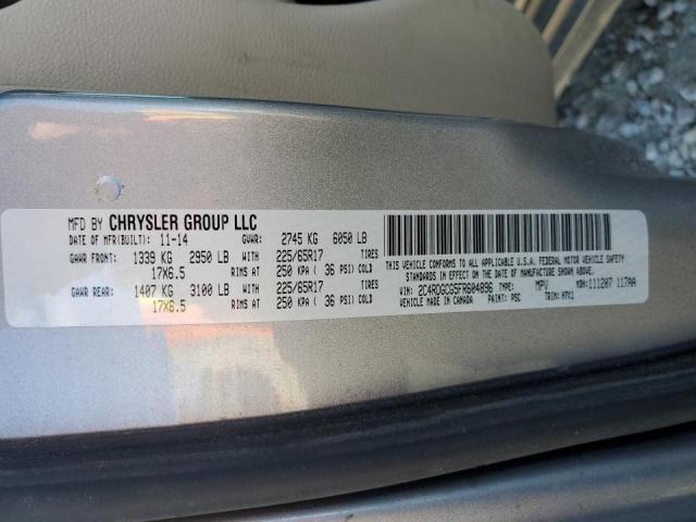 Photo 10 from auction – 2015 DODGE GRAND CARA with VIN 2C4RDGCG5FR604896