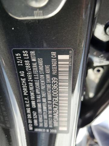 Photo 10 from auction – 2016 PORSCHE PANAMERA with VIN WP0AA2A77GL003639