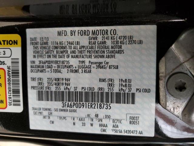 Photo 10 from auction – 2014 FORD FUSION TIT with VIN 3FA6P0D91ER218735