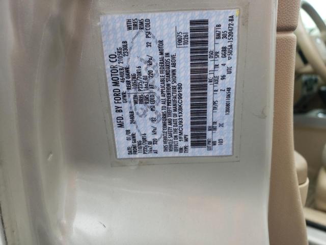 Photo 10 from auction – 2008 FORD ESCAPE XLT with VIN 1FMCU931X8KC99180