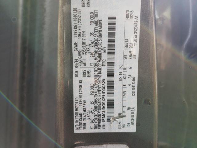 Photo 10 from auction – 2014 FORD ESCAPE SE with VIN 1FMCU9G9XEUD30329