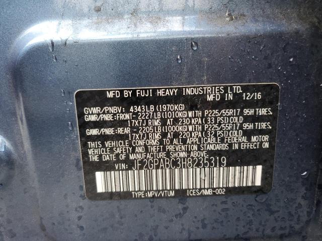 Photo 10 from auction – 2017 SUBARU CROSSTREK with VIN JF2GPABC3H8235319