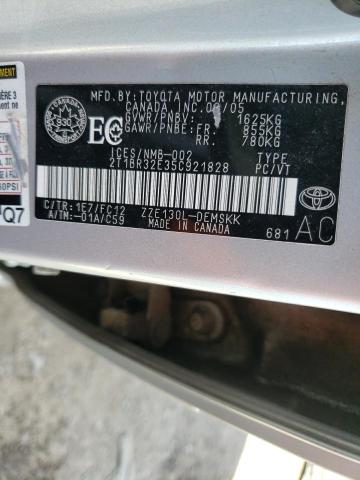 Photo 10 from auction – 2005 TOYOTA COROLLA CE with VIN 2T1BR32E35C921828