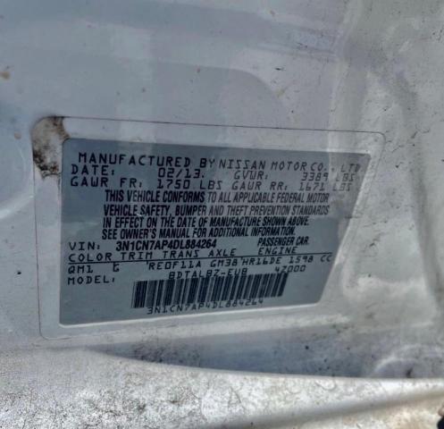 Photo 10 from auction – 2013 NISSAN VERSA S with VIN 3N1CN7AP4DL884264