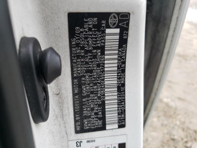 Photo 10 from auction – 2009 TOYOTA COROLLA BA with VIN 2T1BU40E99C177066