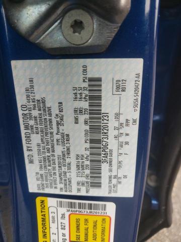 Photo 10 from auction – 2018 FORD FUSION S with VIN 3FA6P0G73JR201231