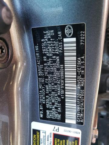 Photo 10 from auction – 2015 TOYOTA CAMRY LE with VIN 4T1BF1FK9FU986048
