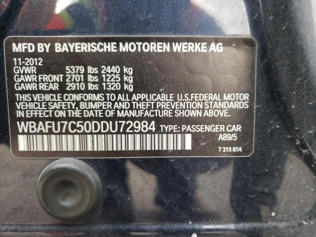 Photo 10 from auction – 2013 BMW 535 XI with VIN WBAFU7C50DDU72984