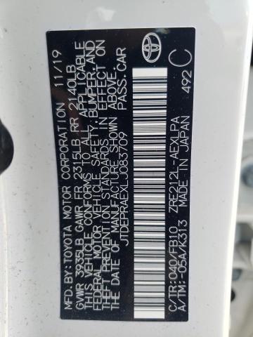 Photo 10 from auction – 2020 TOYOTA COROLLA LE with VIN JTDEPRAEXLJ083709