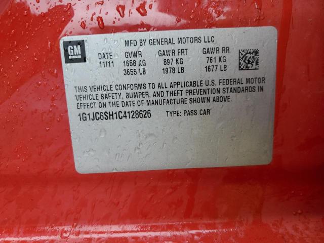 Photo 10 from auction – 2012 CHEVROLET SONIC LT with VIN 1G1JC6SH1C4128626