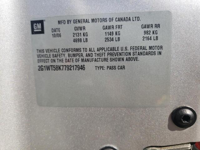 Photo 10 from auction – 2007 CHEVROLET IMPALA LT with VIN 2G1WT58K779217946