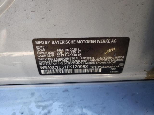 Photo 10 from auction – 2015 BMW 328 I SULE with VIN WBA3C1C51FK120983