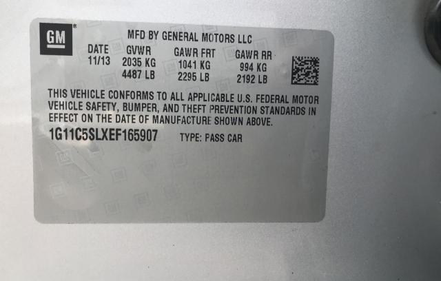Photo 10 from auction – 2014 CHEVROLET MALIBU 1LT with VIN 1G11C5SLXEF165907