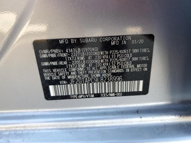 Photo 10 from auction – 2020 SUBARU CROSSTREK with VIN JF2GTAPC9L8238996