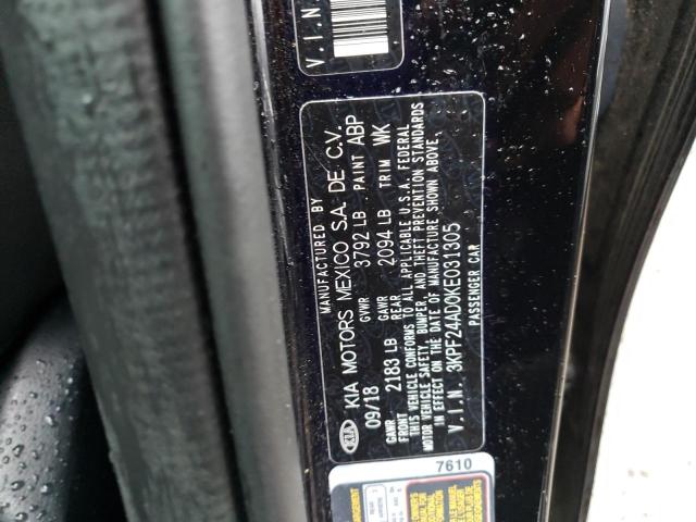 Photo 10 from auction – 2019 KIA FORTE FE with VIN 3KPF24AD0KE031305