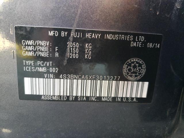 Photo 10 from auction – 2015 SUBARU LEGACY 2.5 with VIN 4S3BNCA6XF3013277