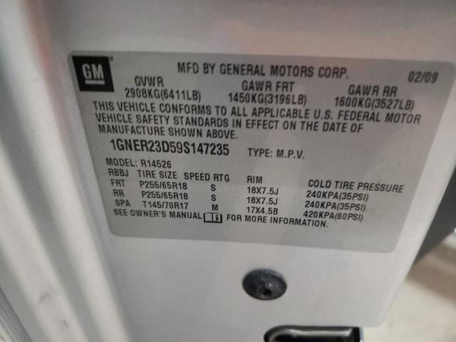 Photo 10 from auction – 2009 CHEVROLET TRAVERSE L with VIN 1GNER23D59S147235