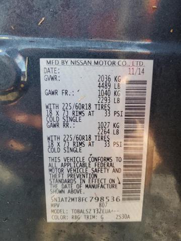 Photo 10 from auction – 2015 NISSAN ROGUE S with VIN 5N1AT2MT8FC798536