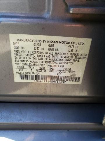 Photo 10 from auction – 2008 NISSAN ALTIMA 2.5 with VIN 1N4AL21E48N512897