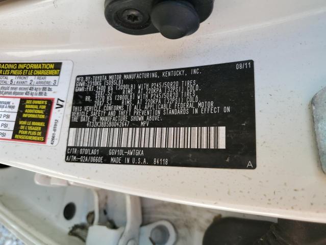 Photo 10 from auction – 2011 TOYOTA VENZA with VIN 4T3ZK3BB5BU042647