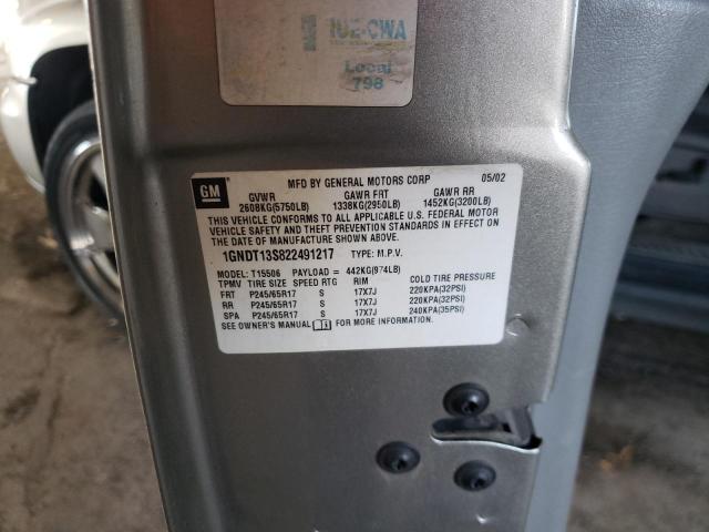 Photo 10 from auction – 2002 CHEVROLET TRAILBLAZE with VIN 1GNDT13S822491217