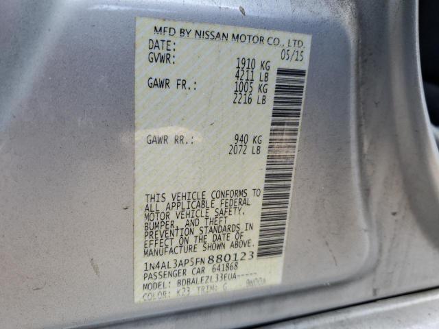 Photo 10 from auction – 2015 NISSAN ALTIMA 2.5 with VIN 1N4AL3AP5FN880123