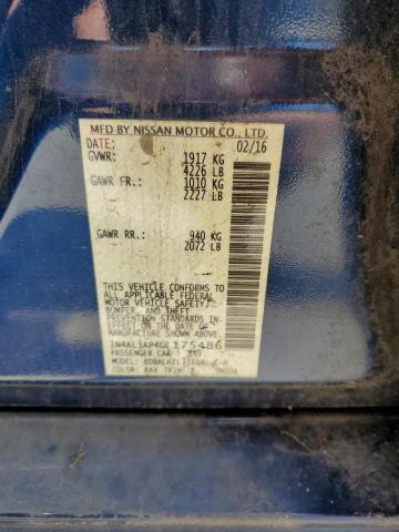 Photo 10 from auction – 2016 NISSAN ALTIMA 2.5 with VIN 1N4AL3AP4GC175486