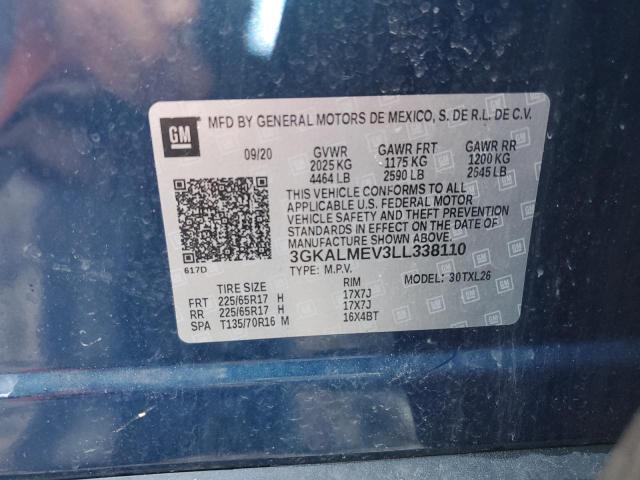 Photo 10 from auction – 2020 GMC TERRAIN SL with VIN 3GKALMEV3LL338110