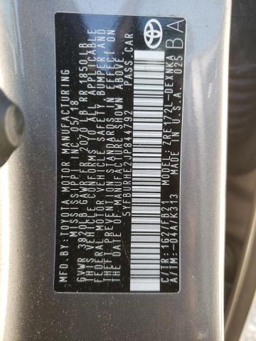 Photo 10 from auction – 2018 TOYOTA COROLLA with VIN 5YFBURHE2JP844792