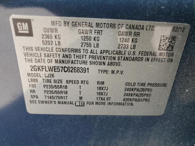 Photo 10 from auction – 2012 GMC TERRAIN SL with VIN 2GKFLWE57C6268391
