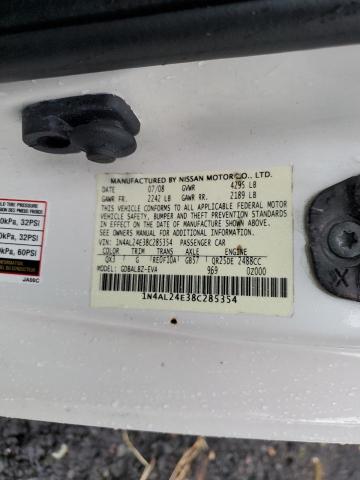 Photo 10 from auction – 2008 NISSAN ALTIMA 2.5 with VIN 1N4AL24E38C285354