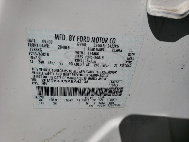 Photo 10 from auction – 2010 FORD EDGE SEL with VIN 2FMDK3JC9ABA42135