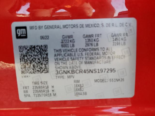 Photo 10 from auction – 2022 CHEVROLET BLAZER 2LT with VIN 3GNKBCR45NS197295