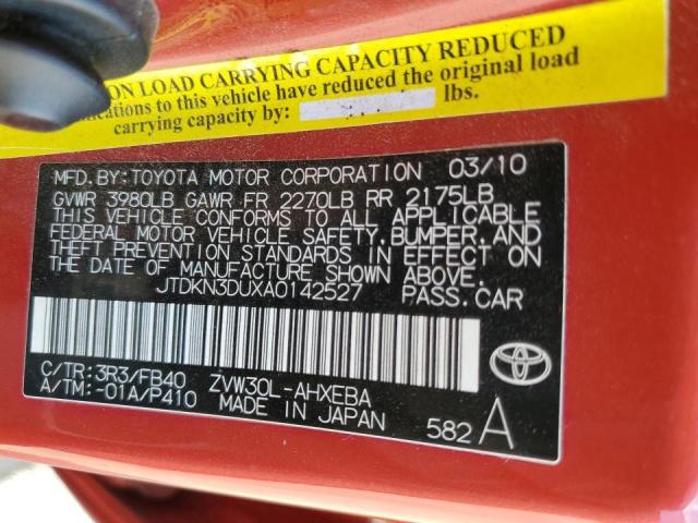 Photo 10 from auction – 2010 TOYOTA PRIUS with VIN JTDKN3DUXA0142527