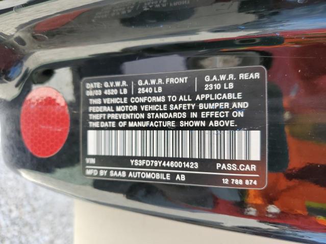Photo 10 from auction – 2004 SAAB 9-3 ARC with VIN YS3FD79Y446001423