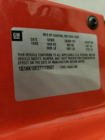Photo 10 from auction – 2007 CHEVROLET COBALT LS with VIN 1G1AK15F277178567
