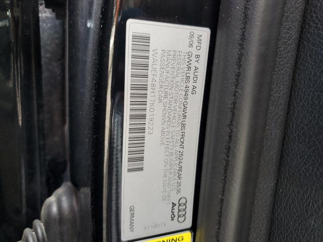 Photo 10 from auction – 2007 AUDI A4 S-LINE with VIN WAUEF48H17K019223