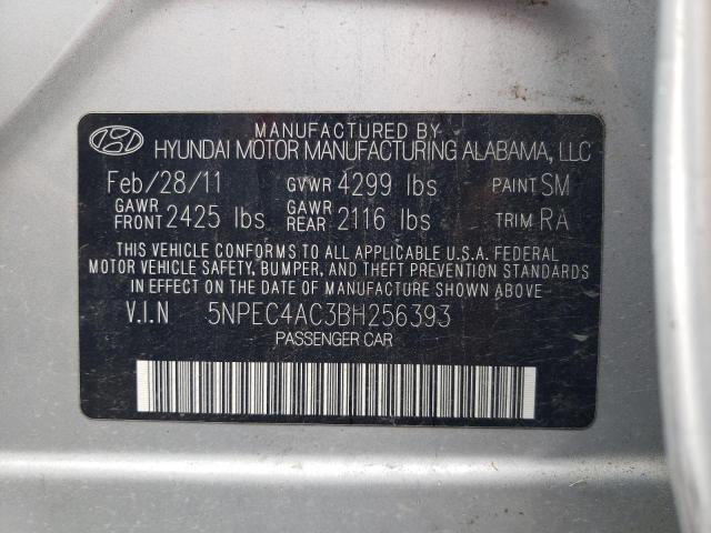Photo 10 from auction – 2011 HYUNDAI SONATA SE with VIN 5NPEC4AC3BH256393