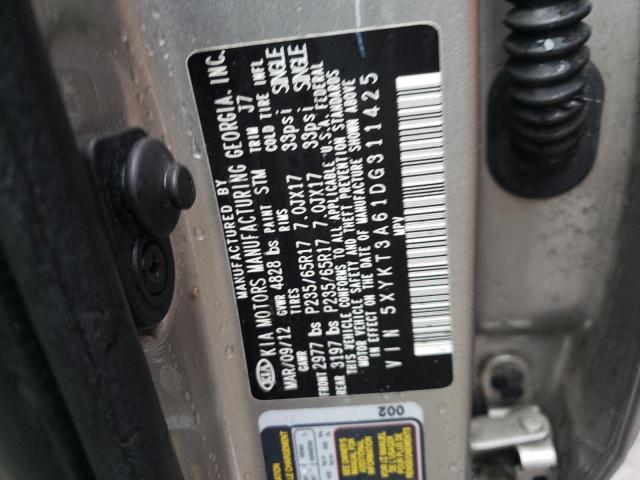 Photo 10 from auction – 2013 KIA SORENTO with VIN 5XYKT3A61DG311425