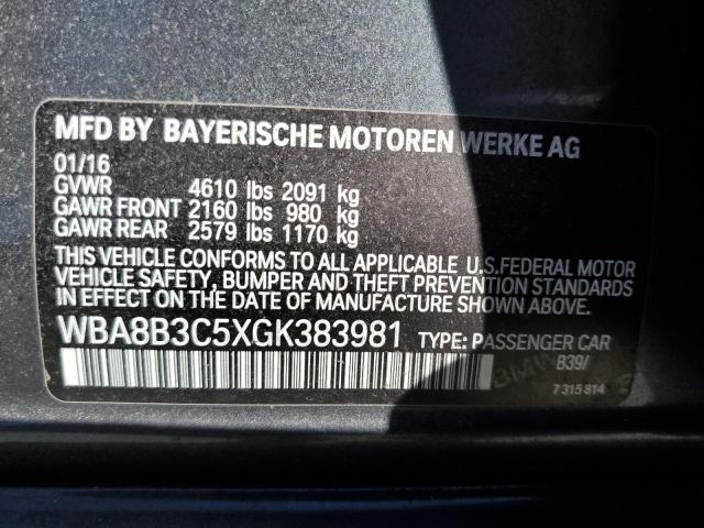Photo 10 from auction – 2016 BMW 340 I with VIN WBA8B3C5XGK383981