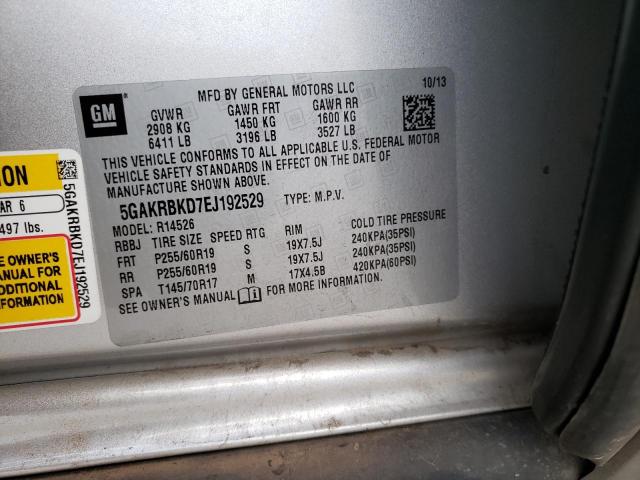 Photo 10 from auction – 2014 BUICK ENCLAVE with VIN 5GAKRBKD7EJ192529