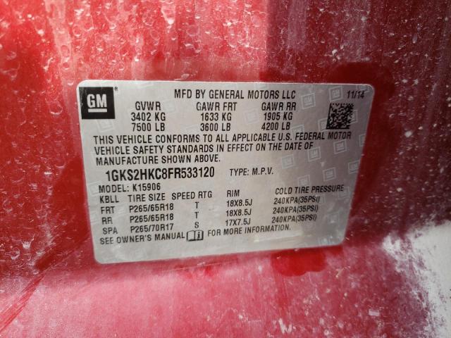 Photo 10 from auction – 2015 GMC YUKON with VIN 1GKS2HKC8FR533120