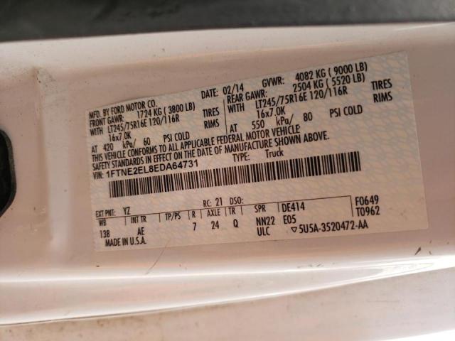 Photo 10 from auction – 2014 FORD ECONOLINE with VIN 1FTNE2EL8EDA64731