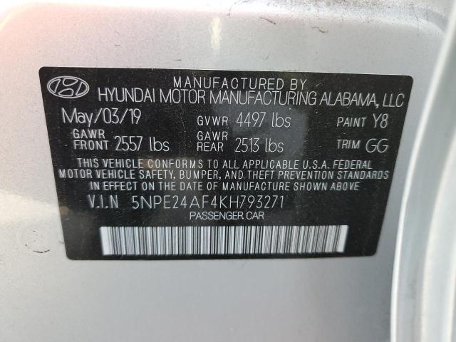Photo 10 from auction – 2019 HYUNDAI SONATA SE with VIN 5NPE24AF4KH793271