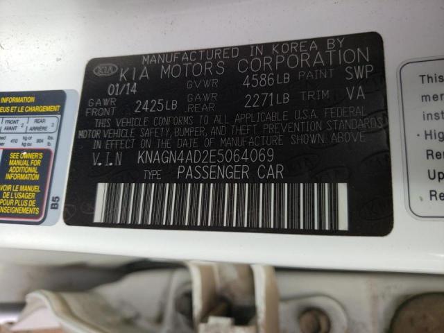 Photo 10 from auction – 2014 KIA OPTIMA HYB with VIN KNAGN4AD2E5064069