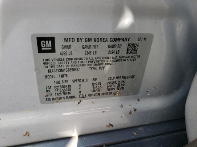 Photo 10 from auction – 2016 BUICK ENCORE SPO with VIN KL4CJ1SM1GB690687