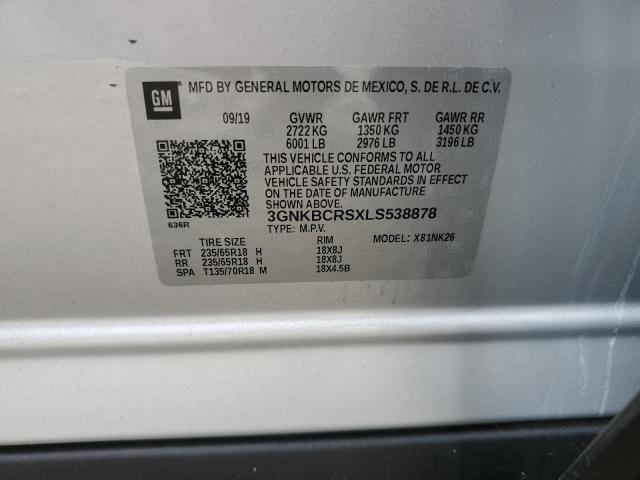 Photo 10 from auction – 2020 CHEVROLET BLAZER 2LT with VIN 3GNKBCRSXLS538878
