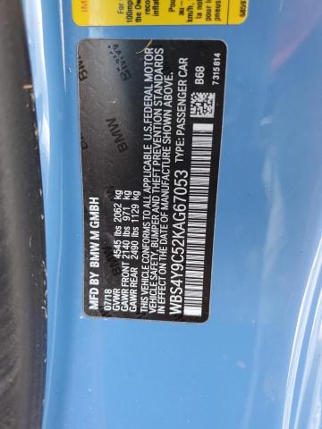 Photo 10 from auction – 2019 BMW M4 with VIN WBS4Y9C52KAG67053